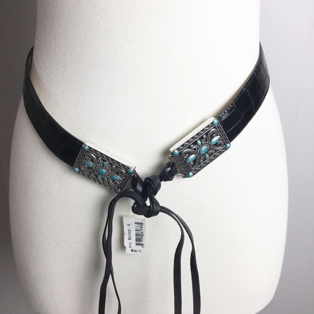 Vintage Brighton Fringe Leather Belt New Size S